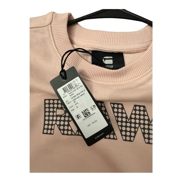 NWT G-Star RAW Women's Blush Crew Neck Sweater size small loose fit - Picture 6 of 7